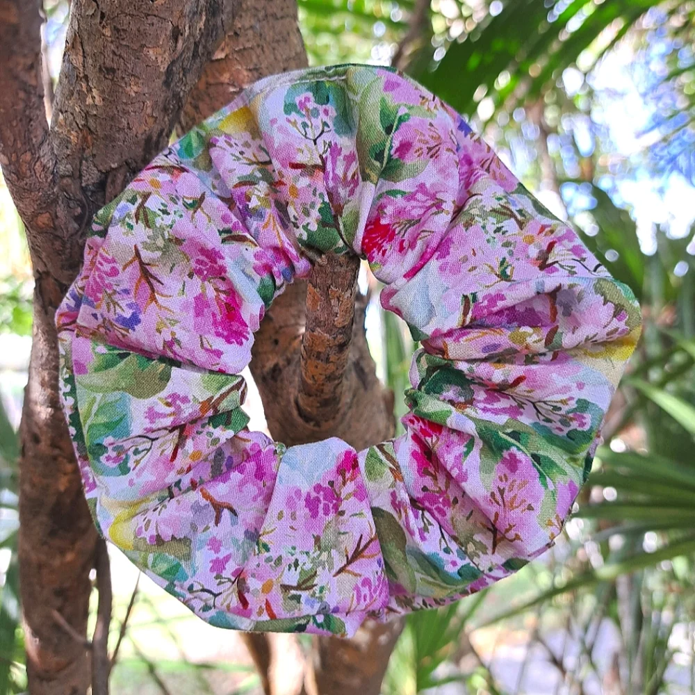 Today Special Listing Offer FOUR 100% Cotton Scrunchies Bundle - Picture 2 of 11